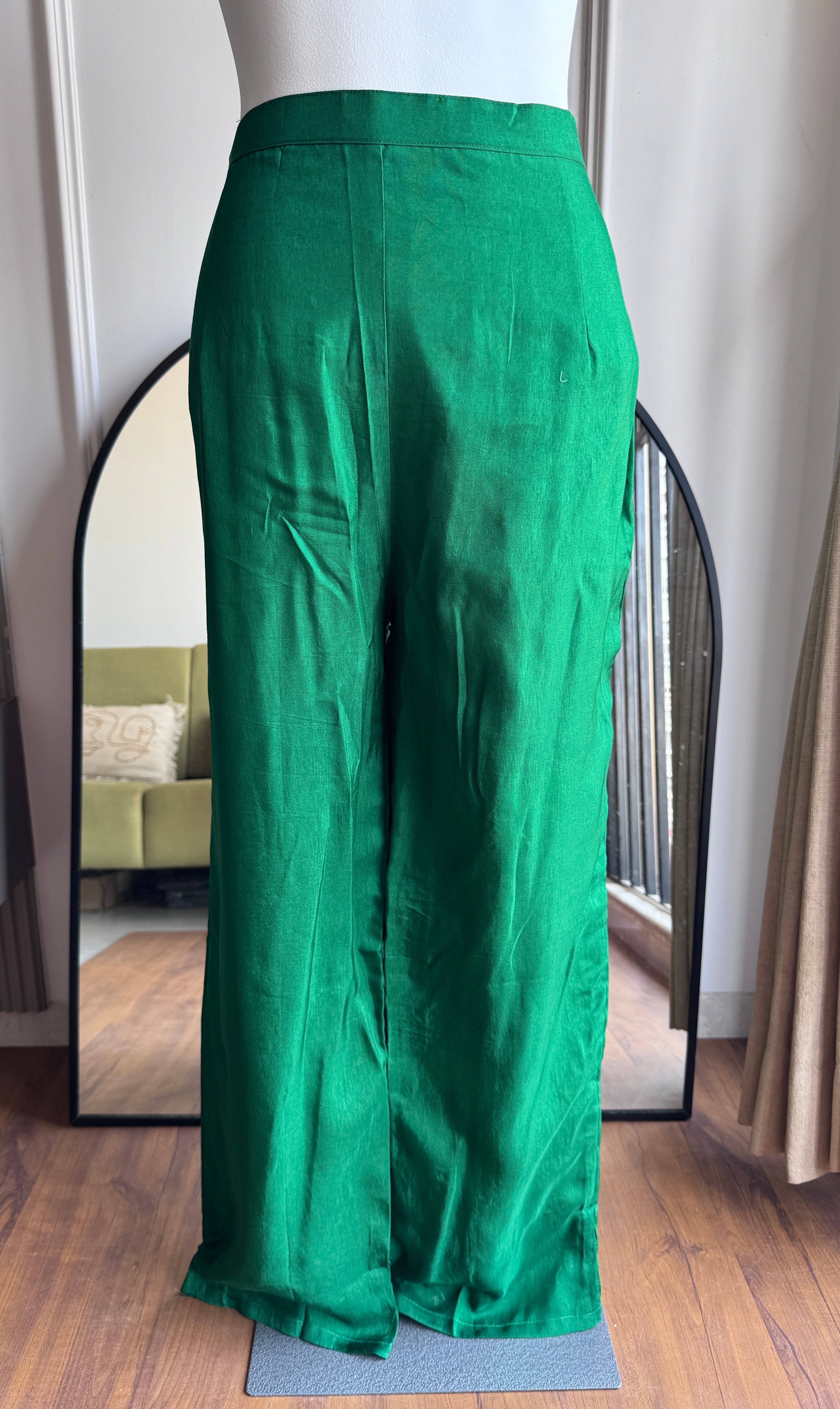Sahita Knot Work  Straight Cut Dress-Green (Make to Order)