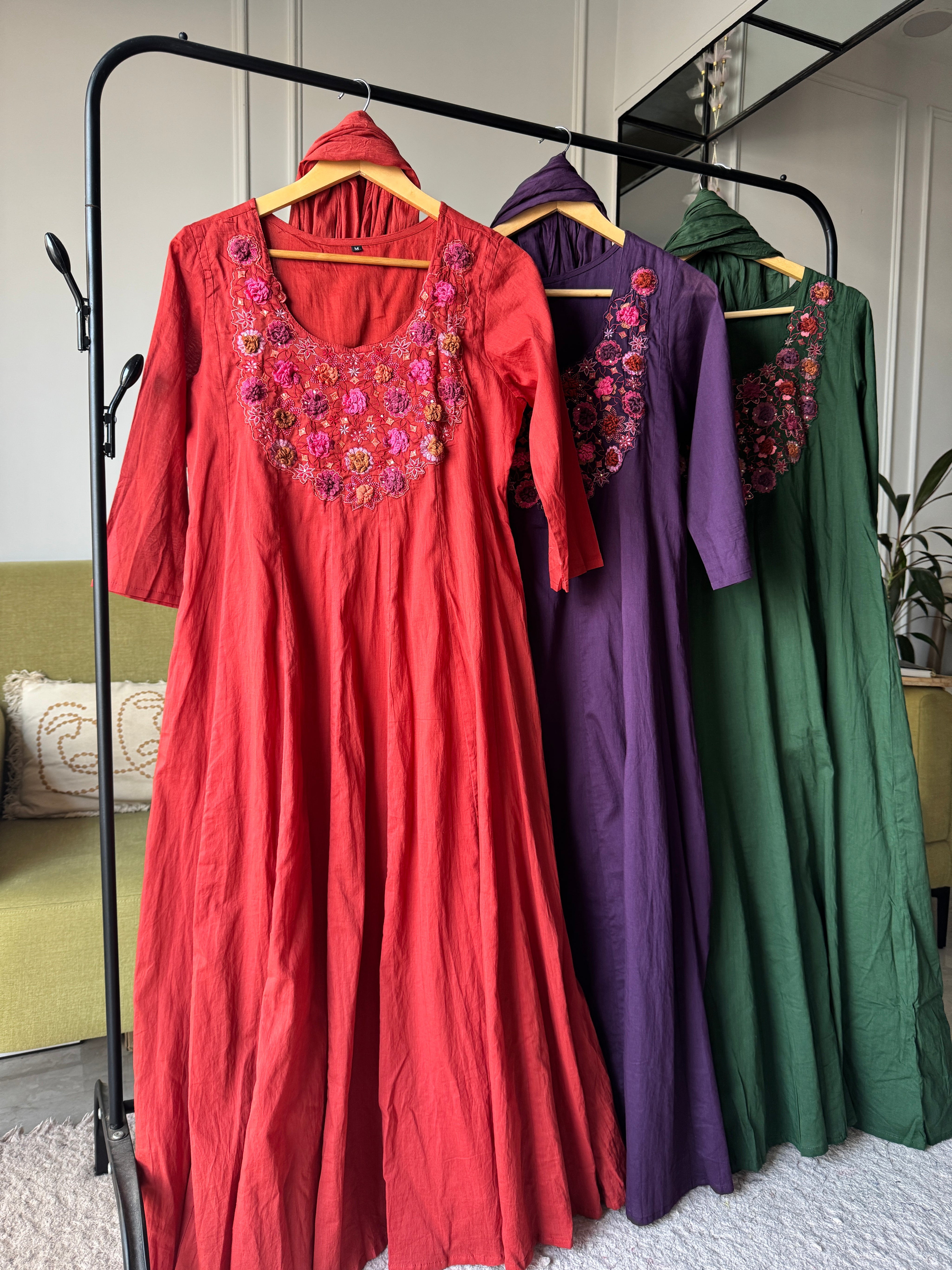 Shobha French Knot Cotton Dress