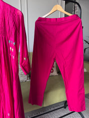 Tani Embroided Dress- Pink