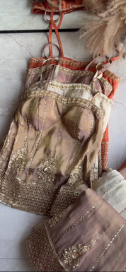 Shaurya Padded Corset Style Top With Sharara and Dupatta