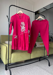 Kiki Handwork Mul Chanderi Coord Set