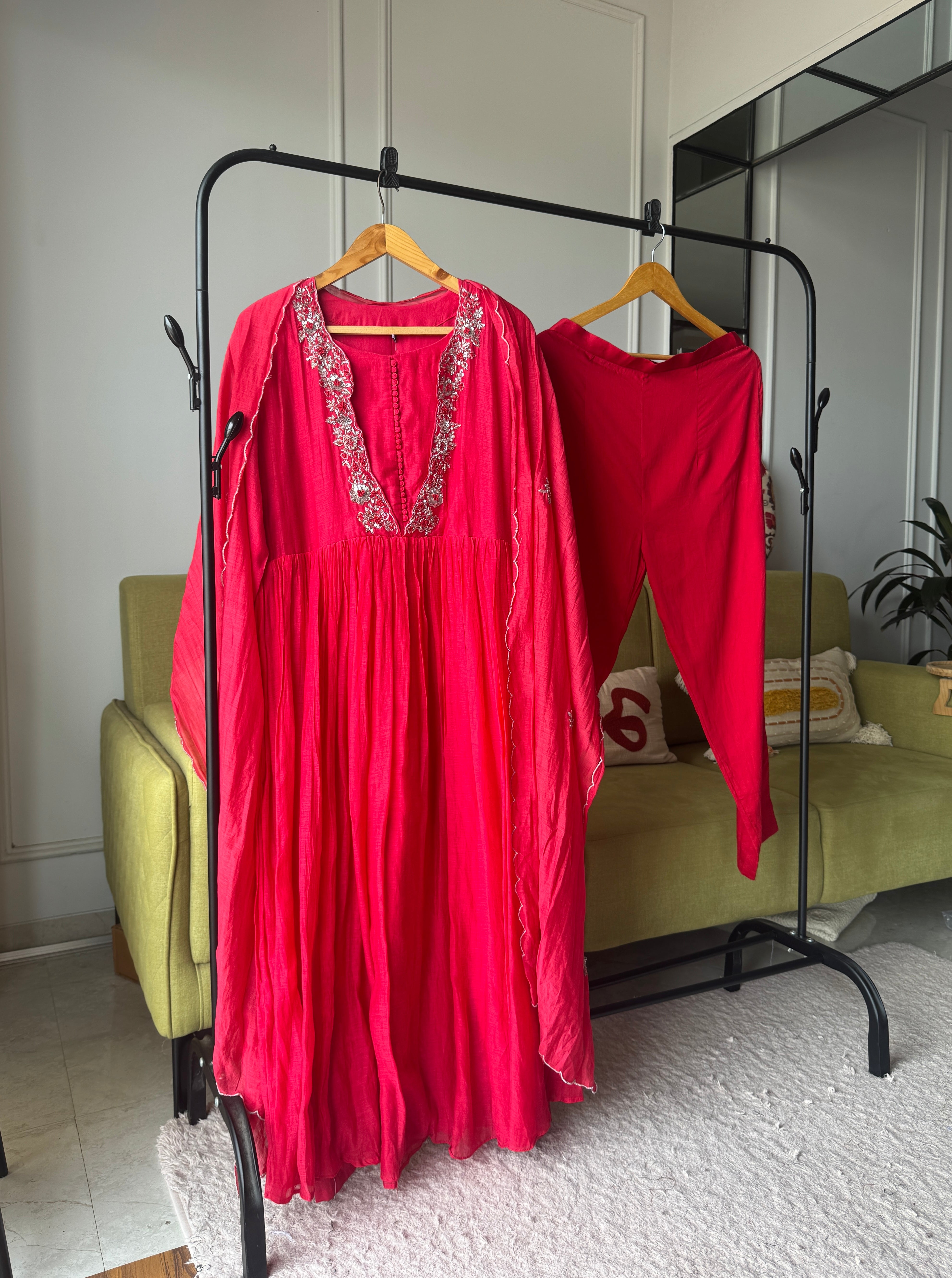 Pralambika Designer neck anarkali dress