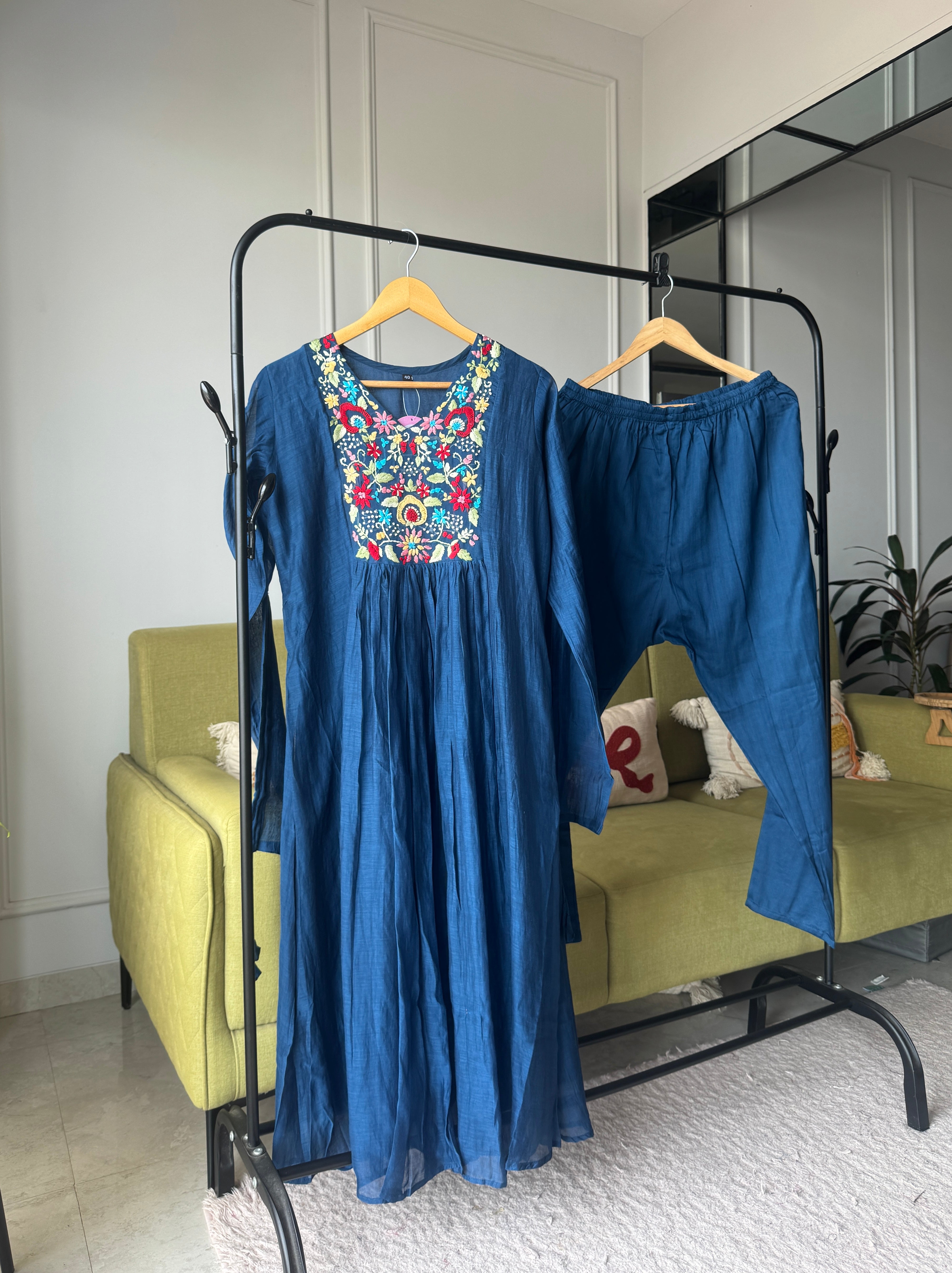 Aarohi Mul Chanderi Embroided Dress