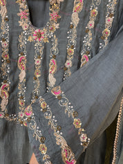Vartika Mul Chanderi Handwork Dress