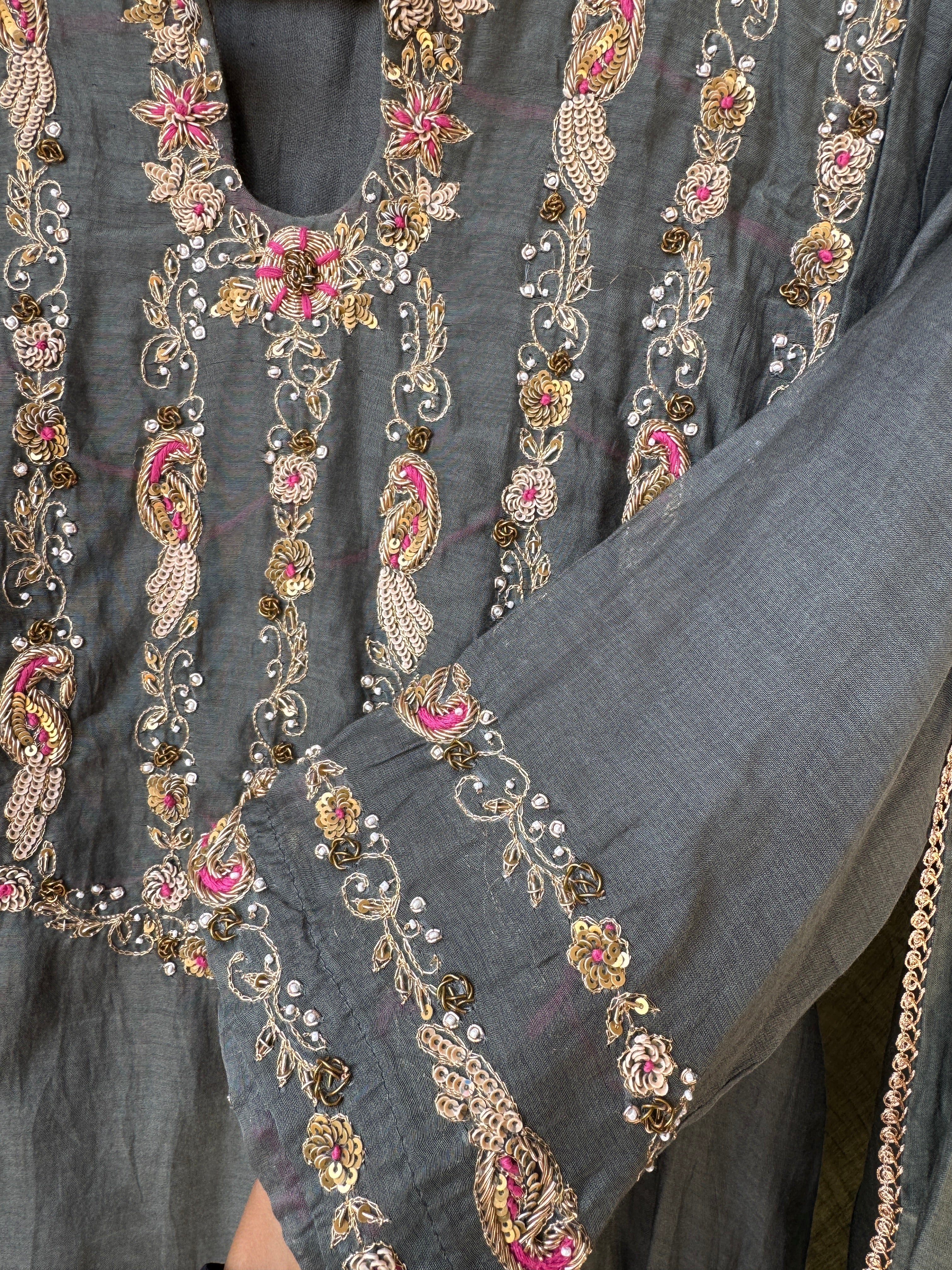 Vartika Mul Chanderi Handwork Dress