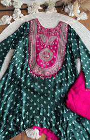 Chavi Bandhani Coords-Green