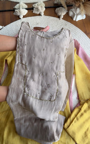 Akshara naksh neckline dress- Grey