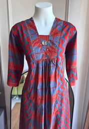 Ravina Abstract Cotton Coords - Maroon