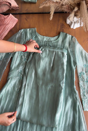Nisha Handwork Coords- Mint Green
