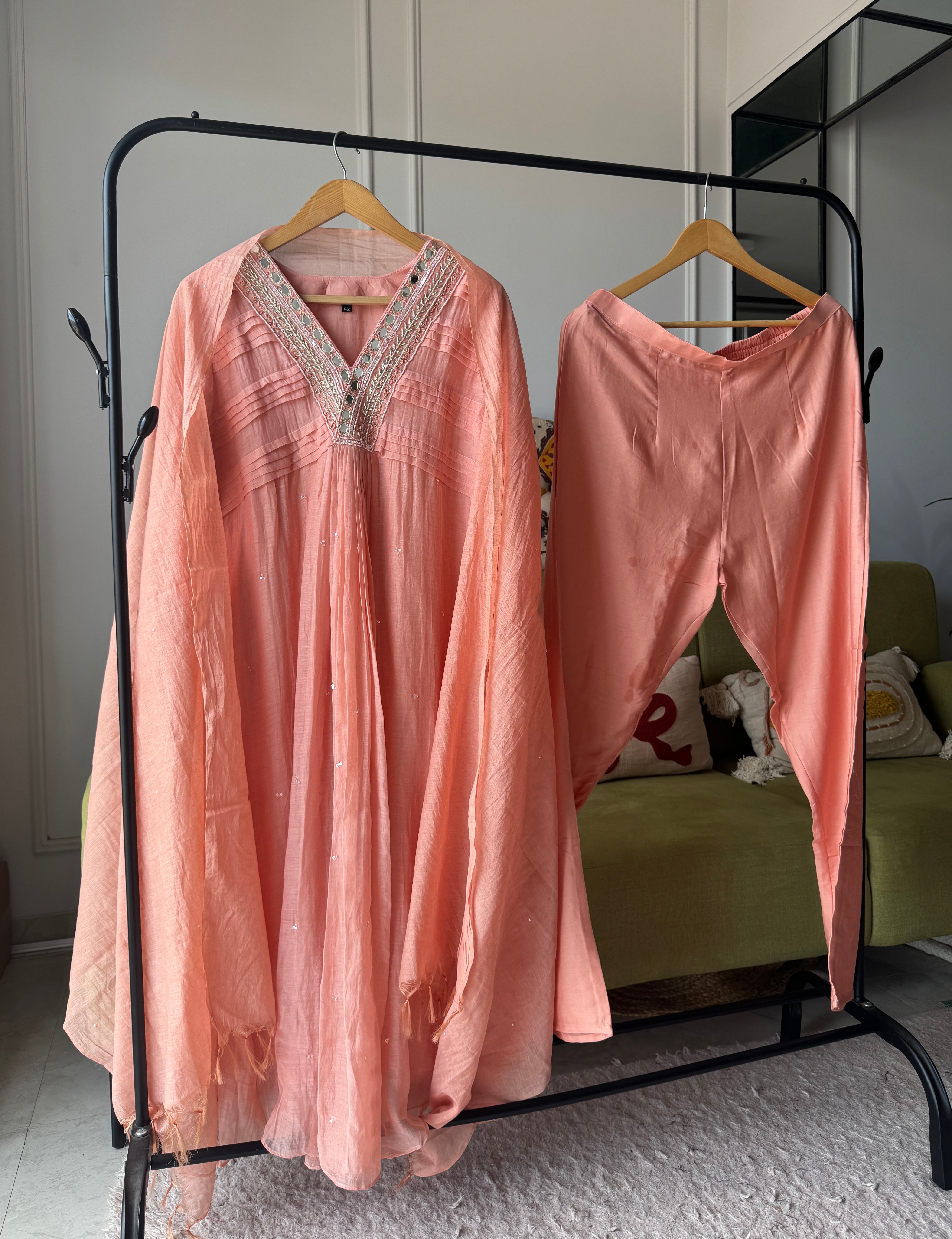 Dua Mul Chanderi Aline Dress