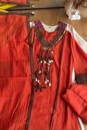 Arohi Tassel And Kaudi Latkan Dress- Red