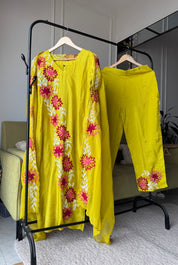 Mishi Embroided Dress- Yellow