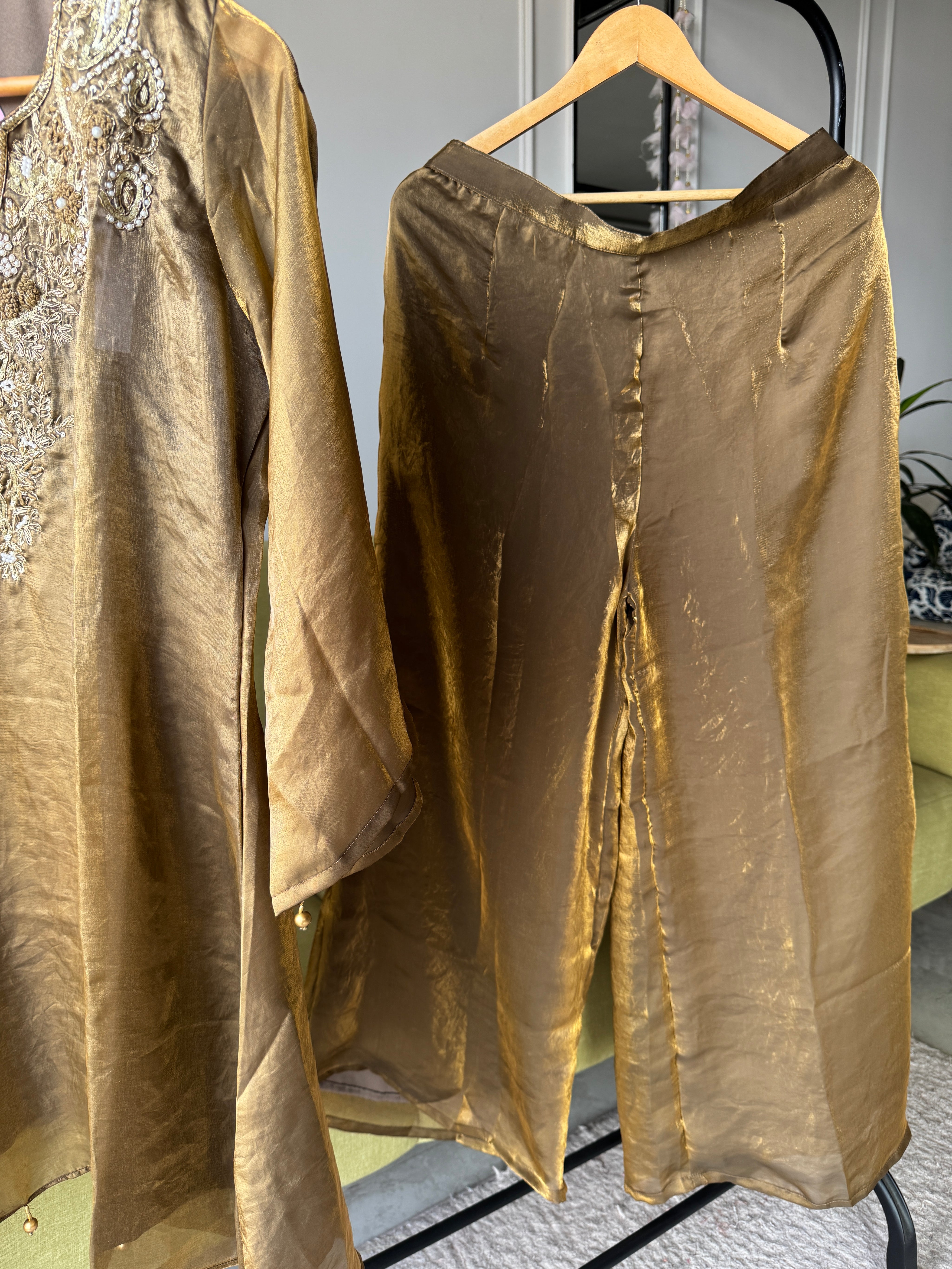 Harshi Glass Tissue Handwork Coord Set