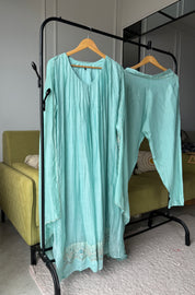 Priyanka Mul Chanderi Pleated Handwork Dress