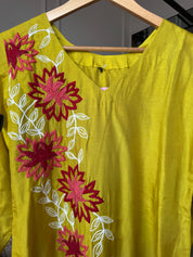 Mishi Embroided Dress- Yellow