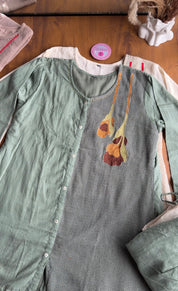 Nehal Mul Cotton Coords - Green