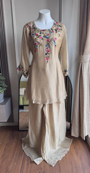 Devika Embroided Dress- Ivory (Make to Order)