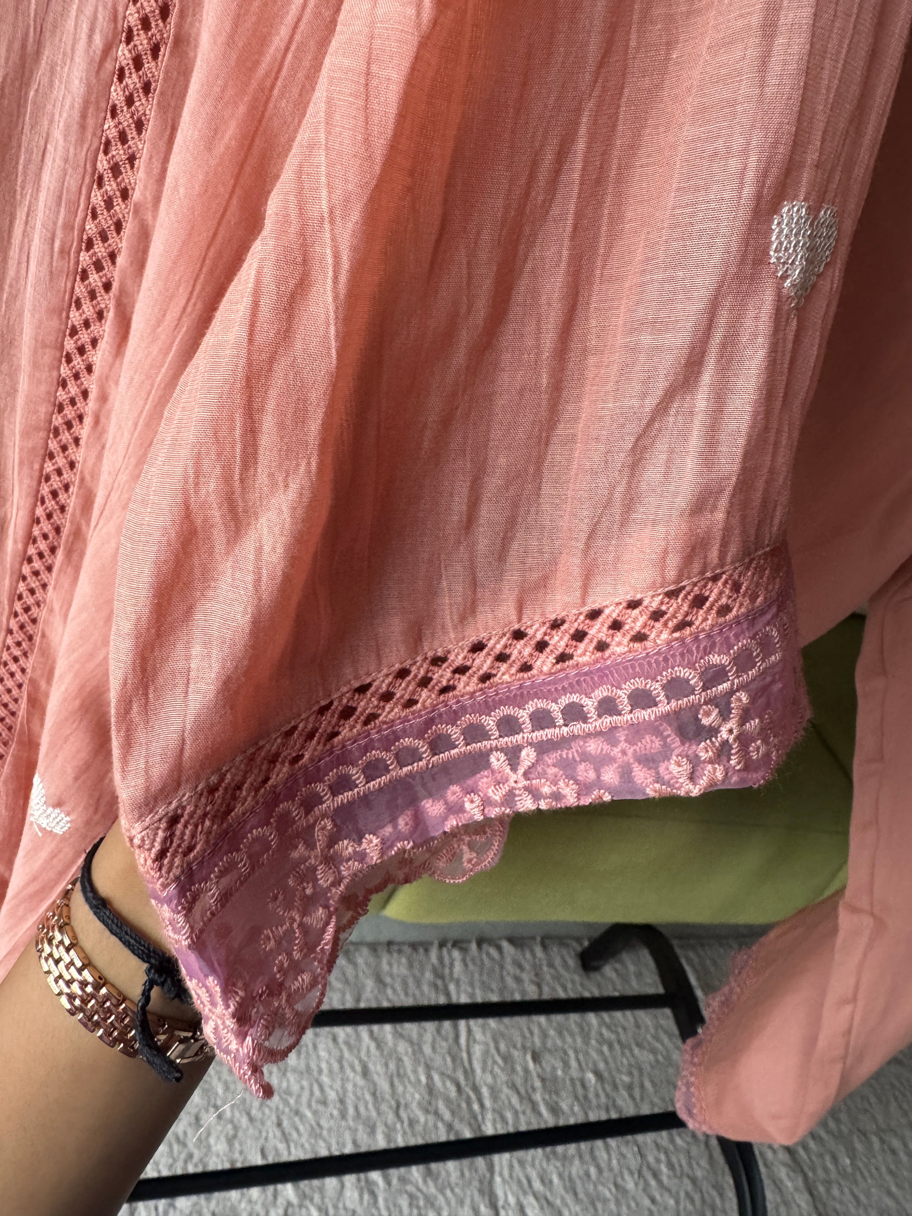 Ayushi Mul Chanderi  Embroided Coord Set