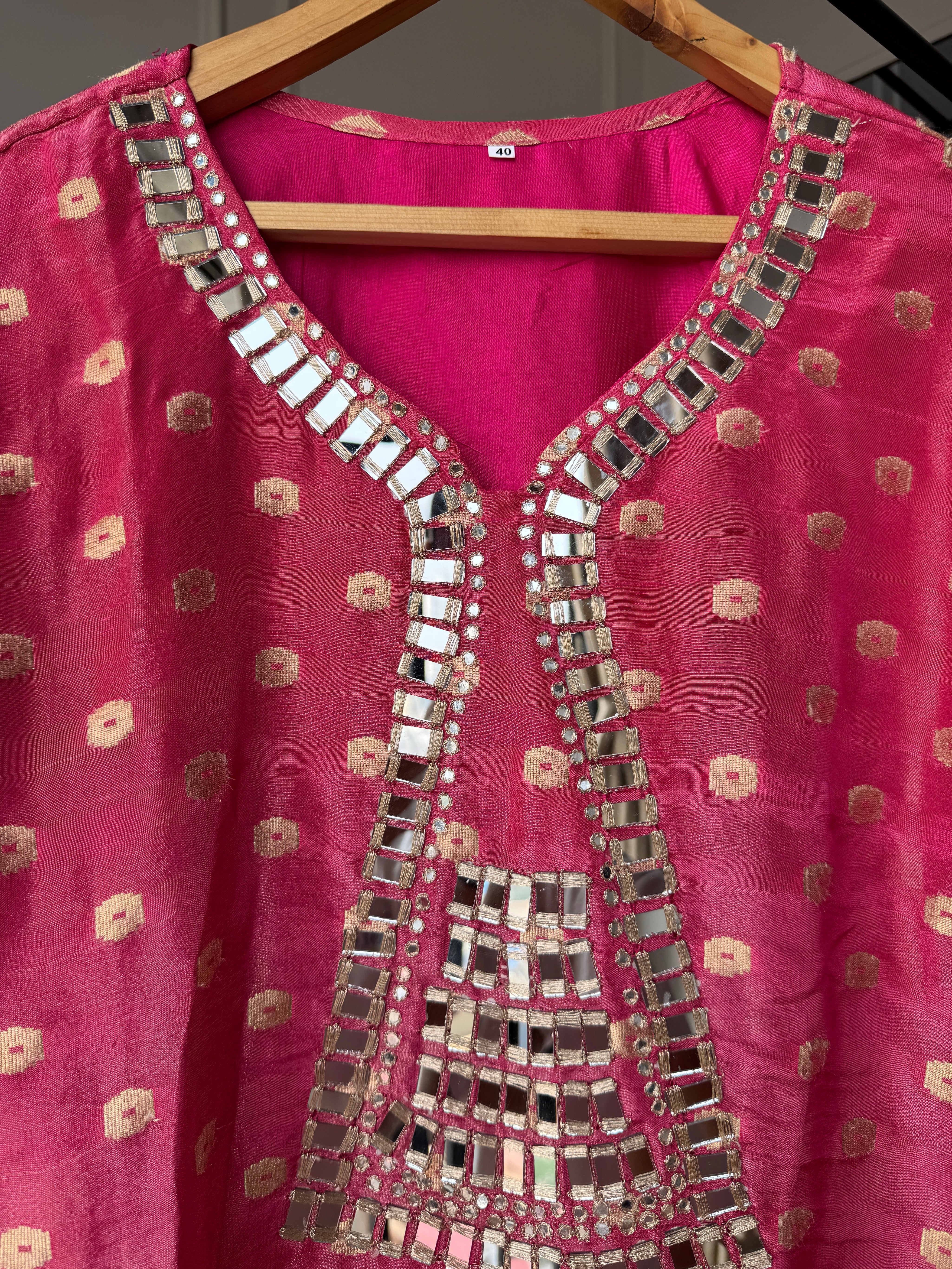 Yashasvi Short Kurta Farshi Salwar Dress- Pink