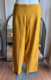 Julie Handwork Mul Chanderi Deess- Musturd Yellow