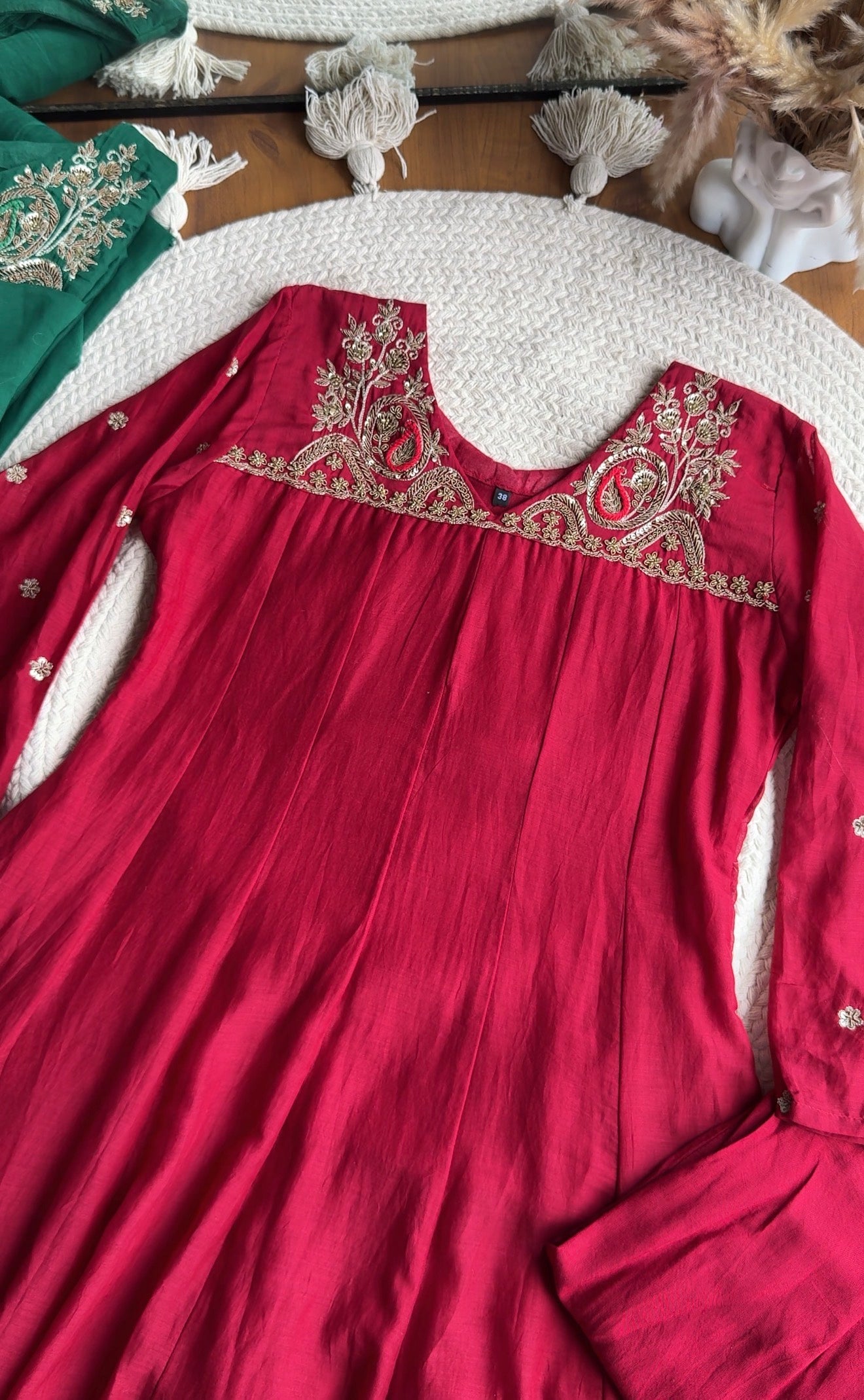 Meera Handwork Suit Set - Red