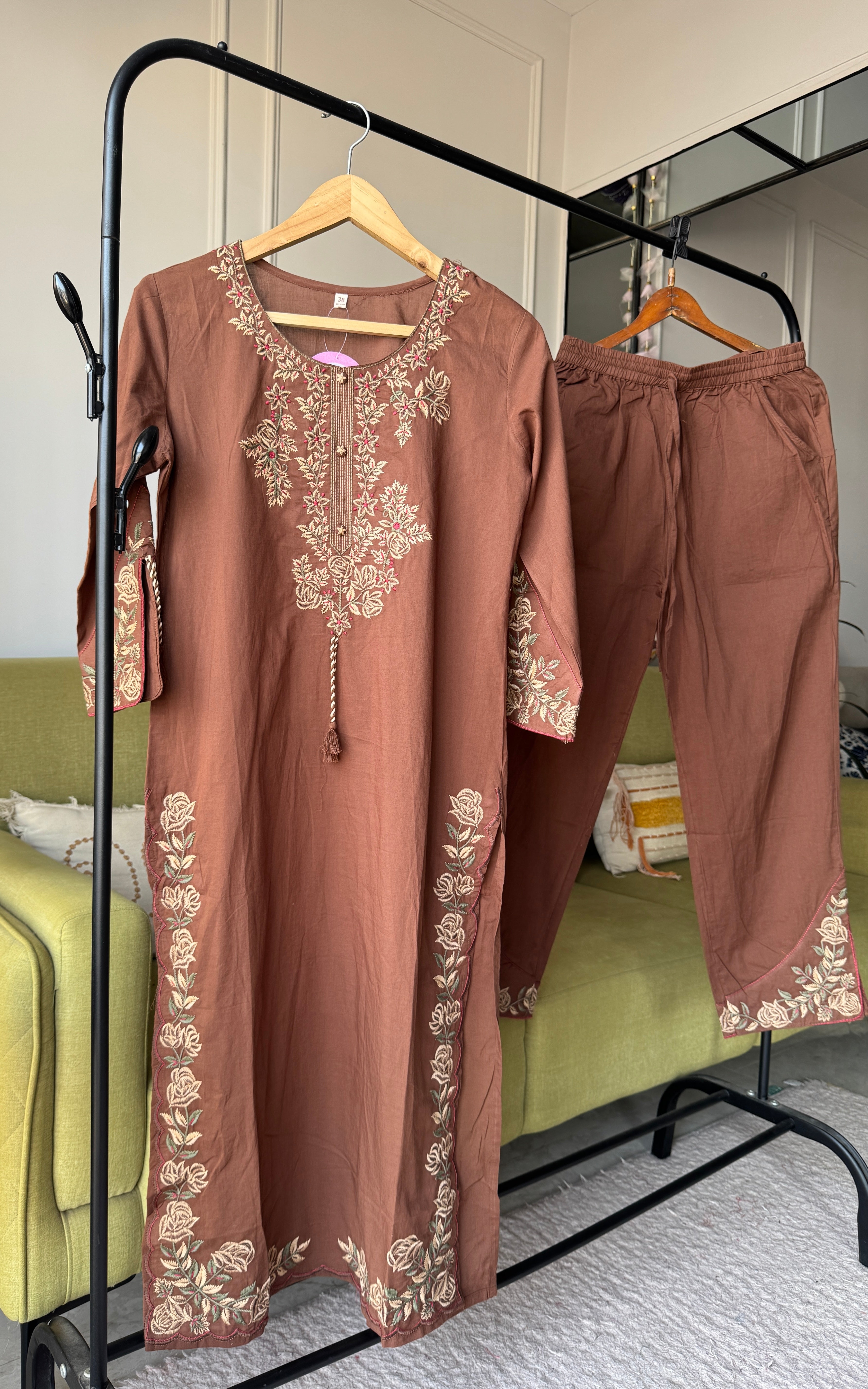 Meera Embroidered Cotton Dress