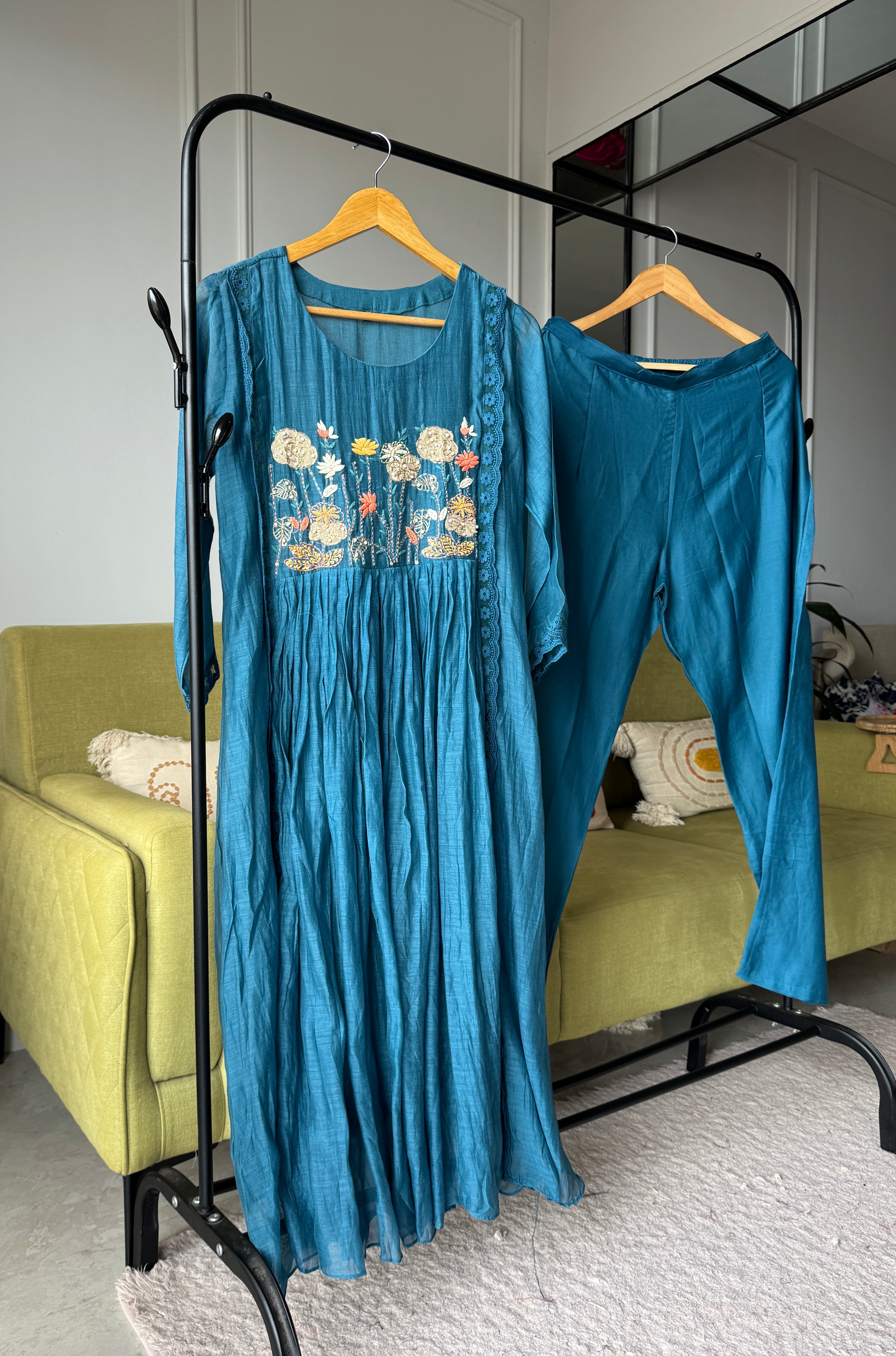 Gayatri Mul Chanderi Handwork Dress