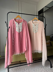 Kashish dangling pearl detailing dress with tulip pants