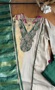 Moksha Handzardoshi Work Dress- Green