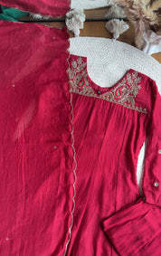 Meera Handwork Suit Set - Red