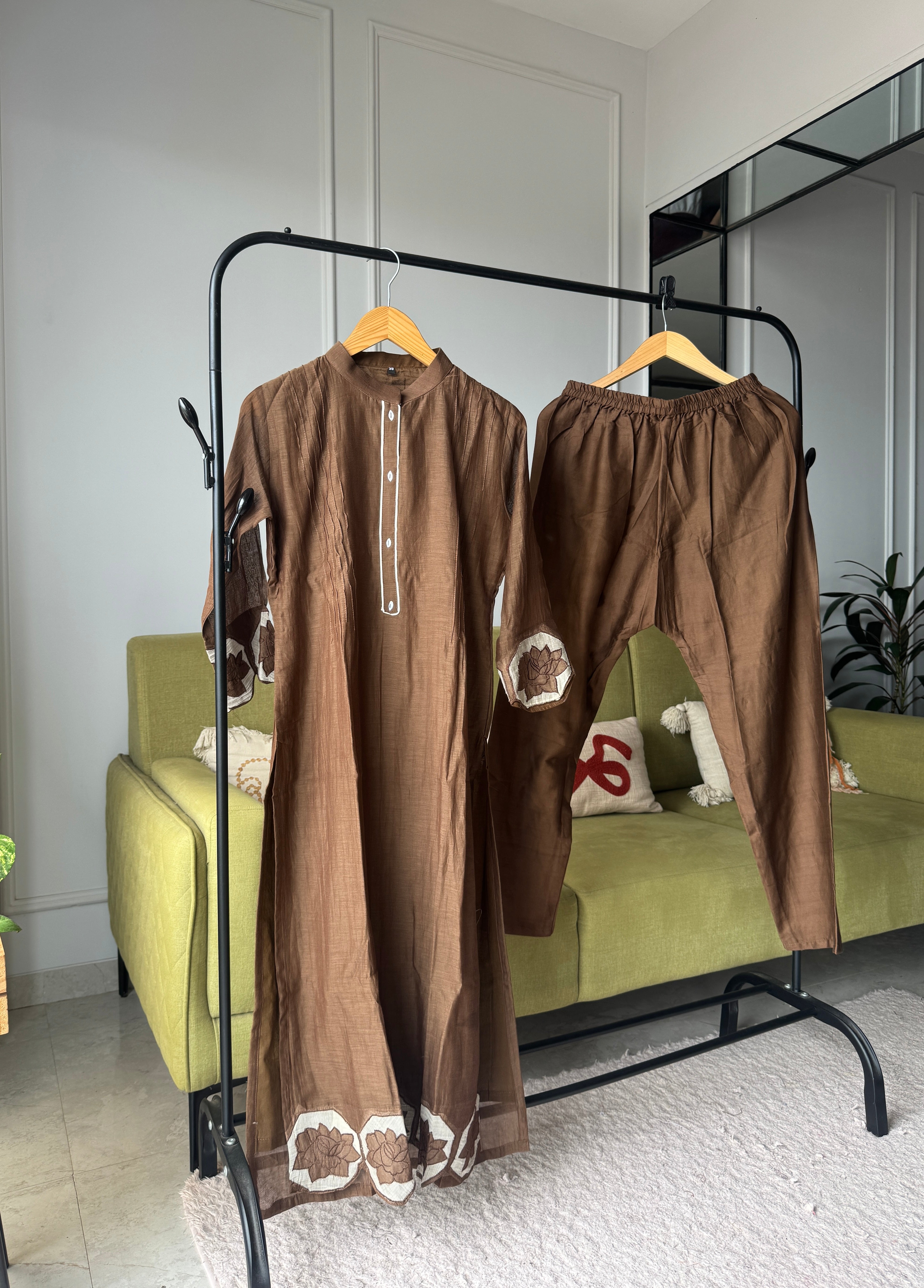 Sili Cut Work Mul Chanderi Dress
