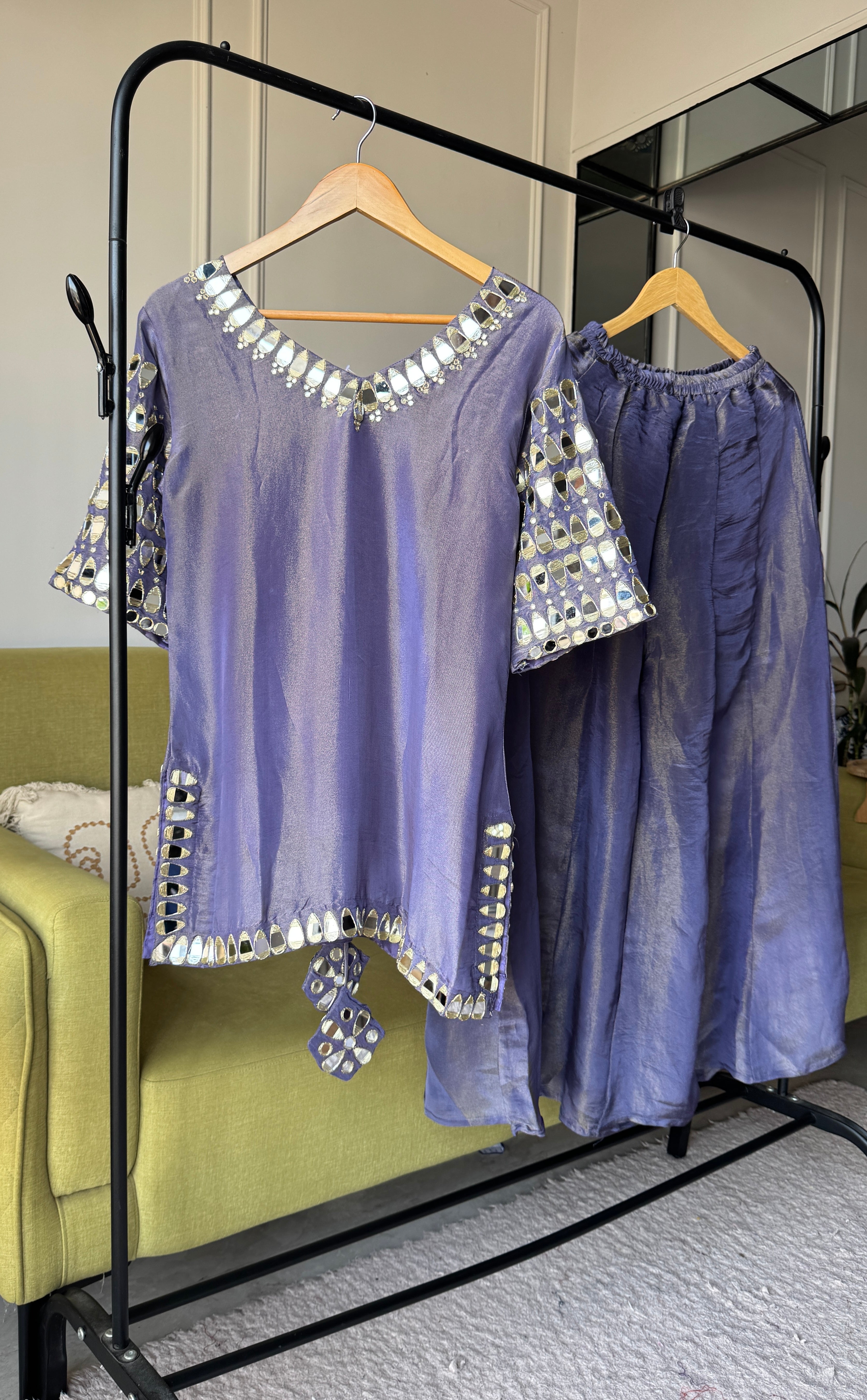 Disha Mirror Work Criss Cross Dress