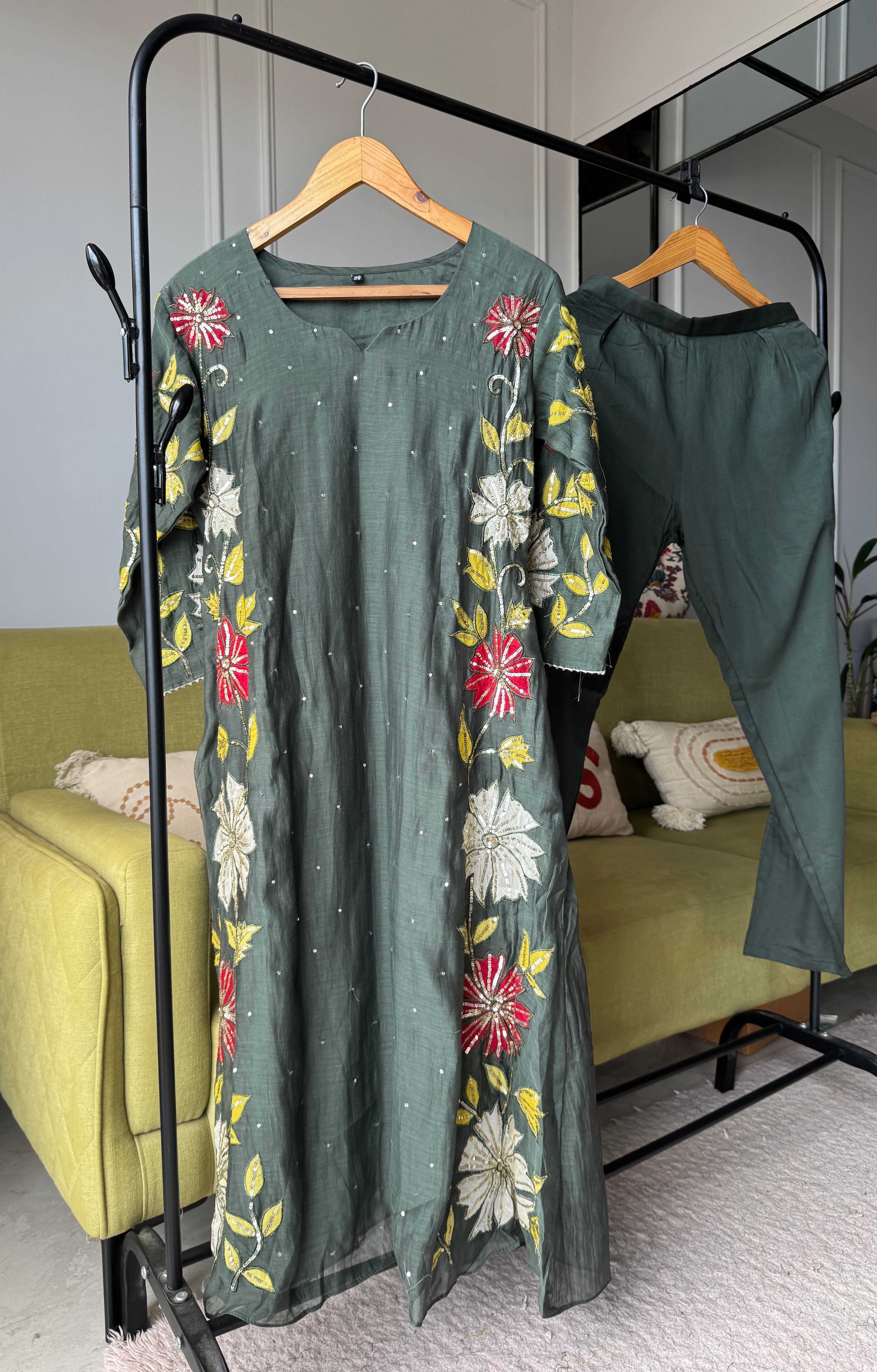 Bhavana Mul Chanderi Patchwork Dress