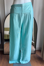 Pratibha Handwork Mul Chanderi  Dress - Sky Blue