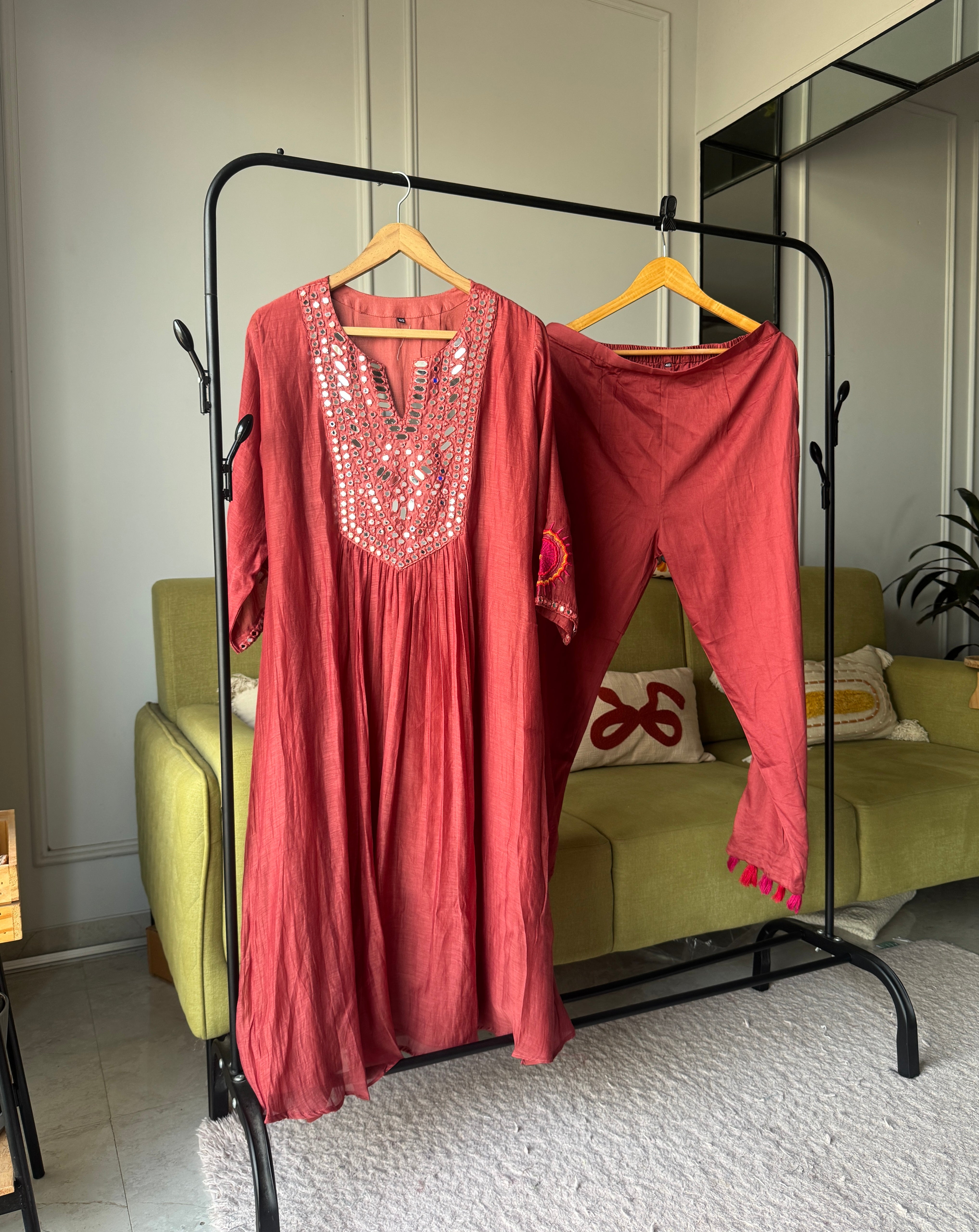 Naina Embroidery mirror work dress