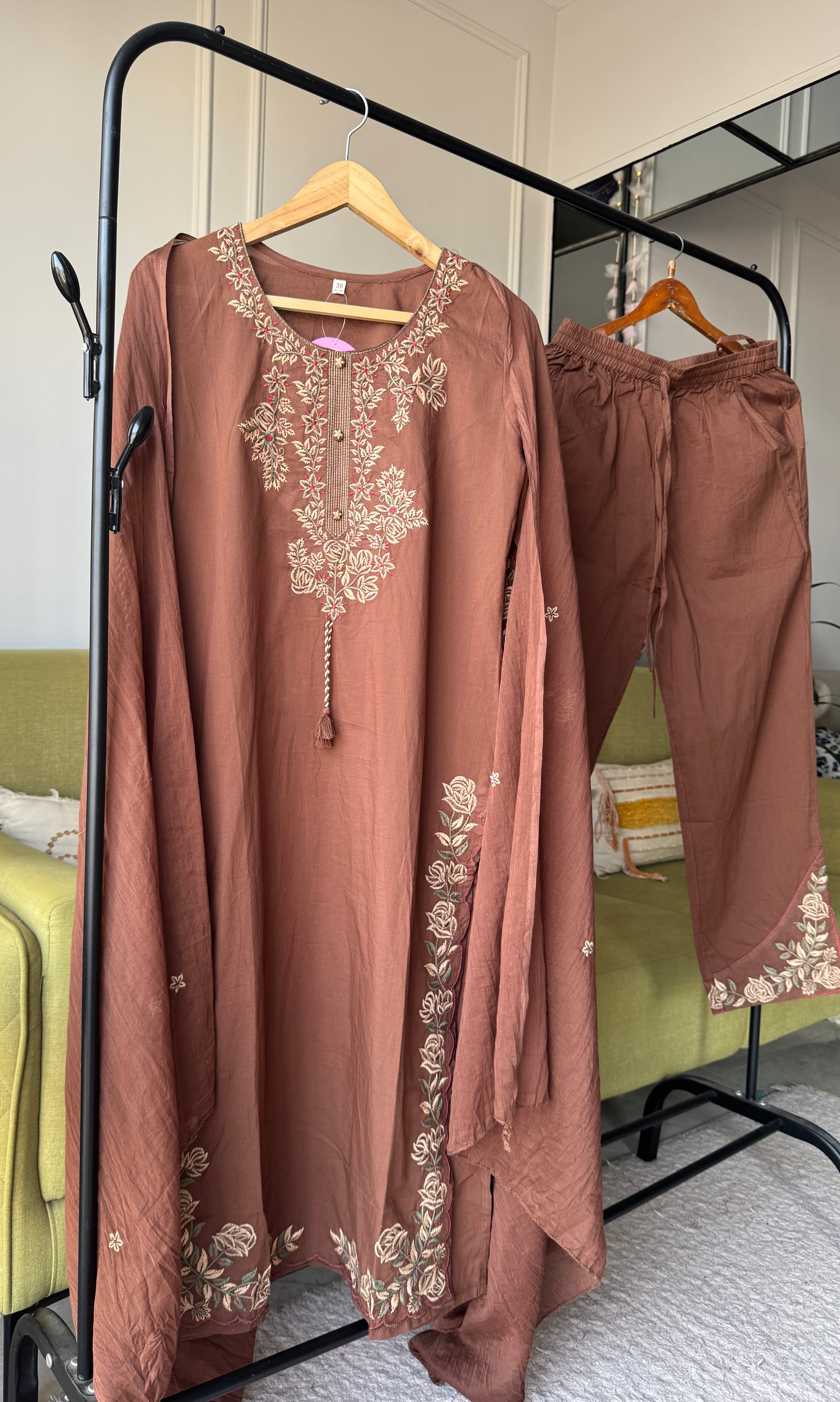 Meera Embroidered Cotton Dress