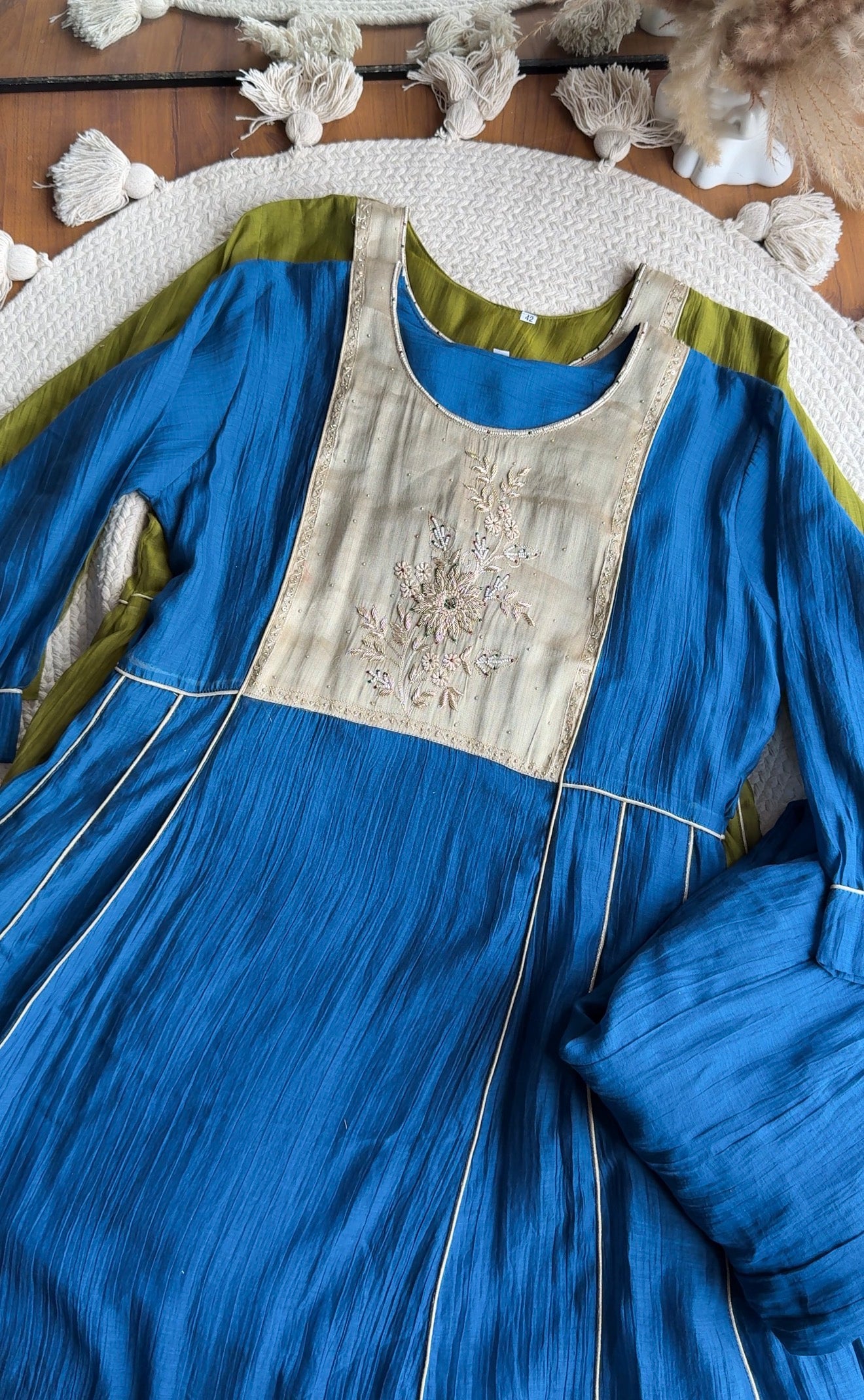Heer short kurta plazzo dress -Royal blue