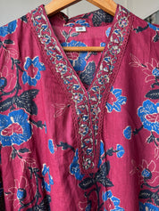 Printed suit set- Red