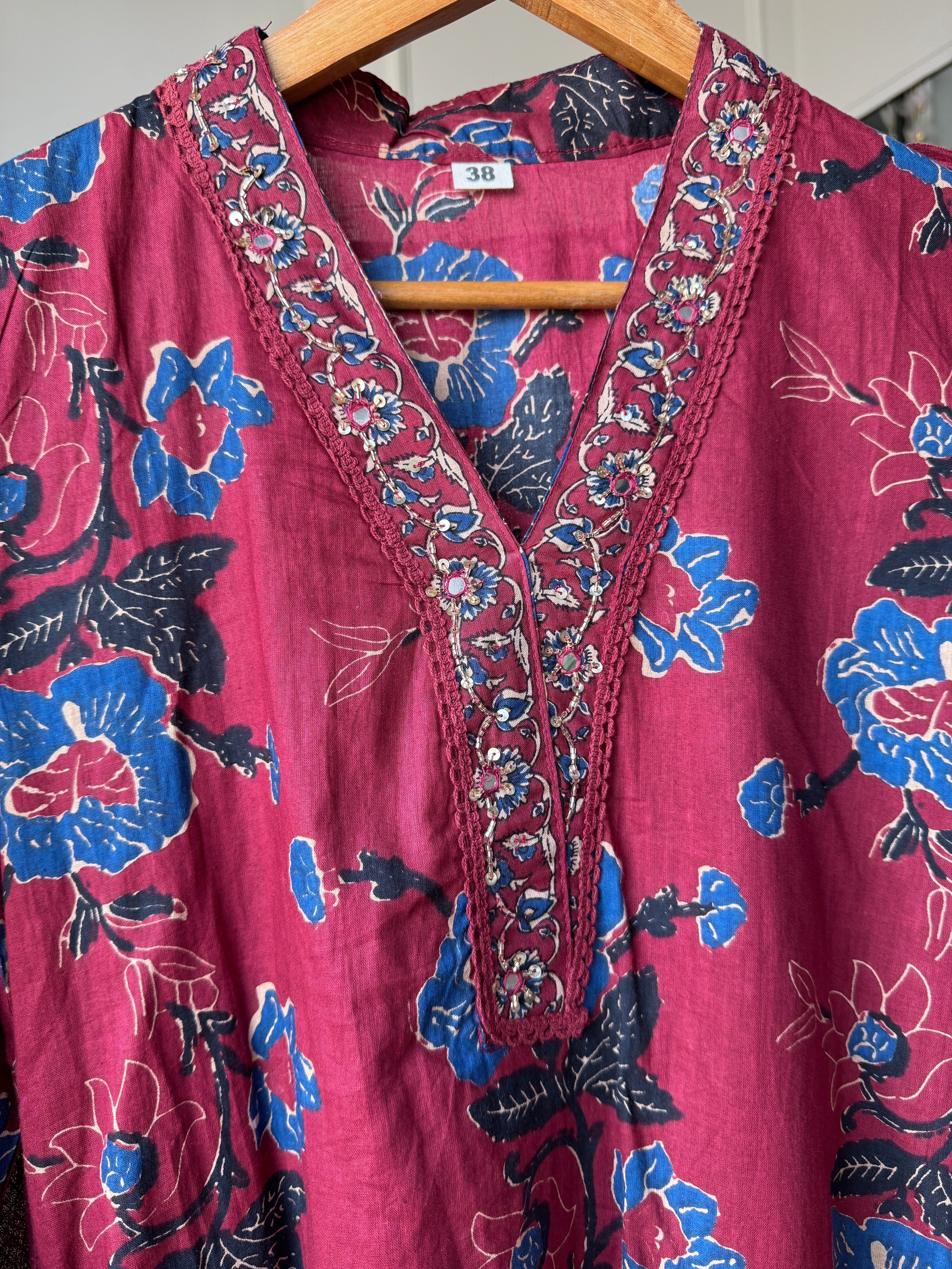 Printed suit set- Red