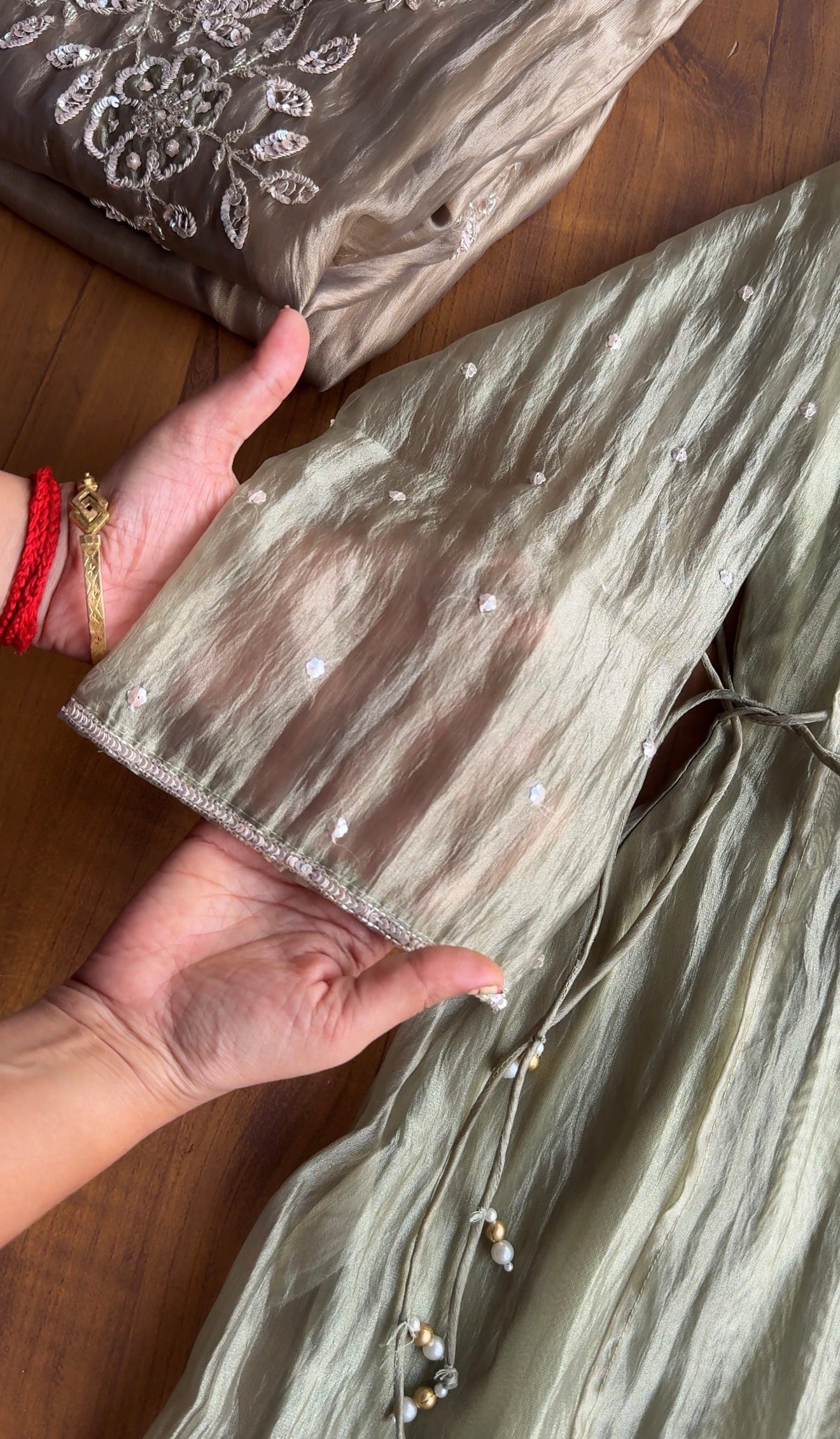 Chandni Hand Work Coords- Pastel Green