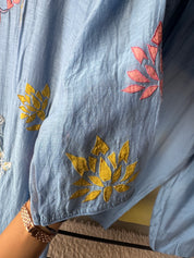 Meera mul chanderi aline dress