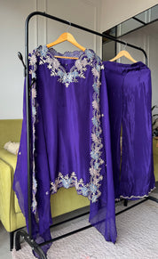 Apurva Silk Scalloped Leather Work Dress