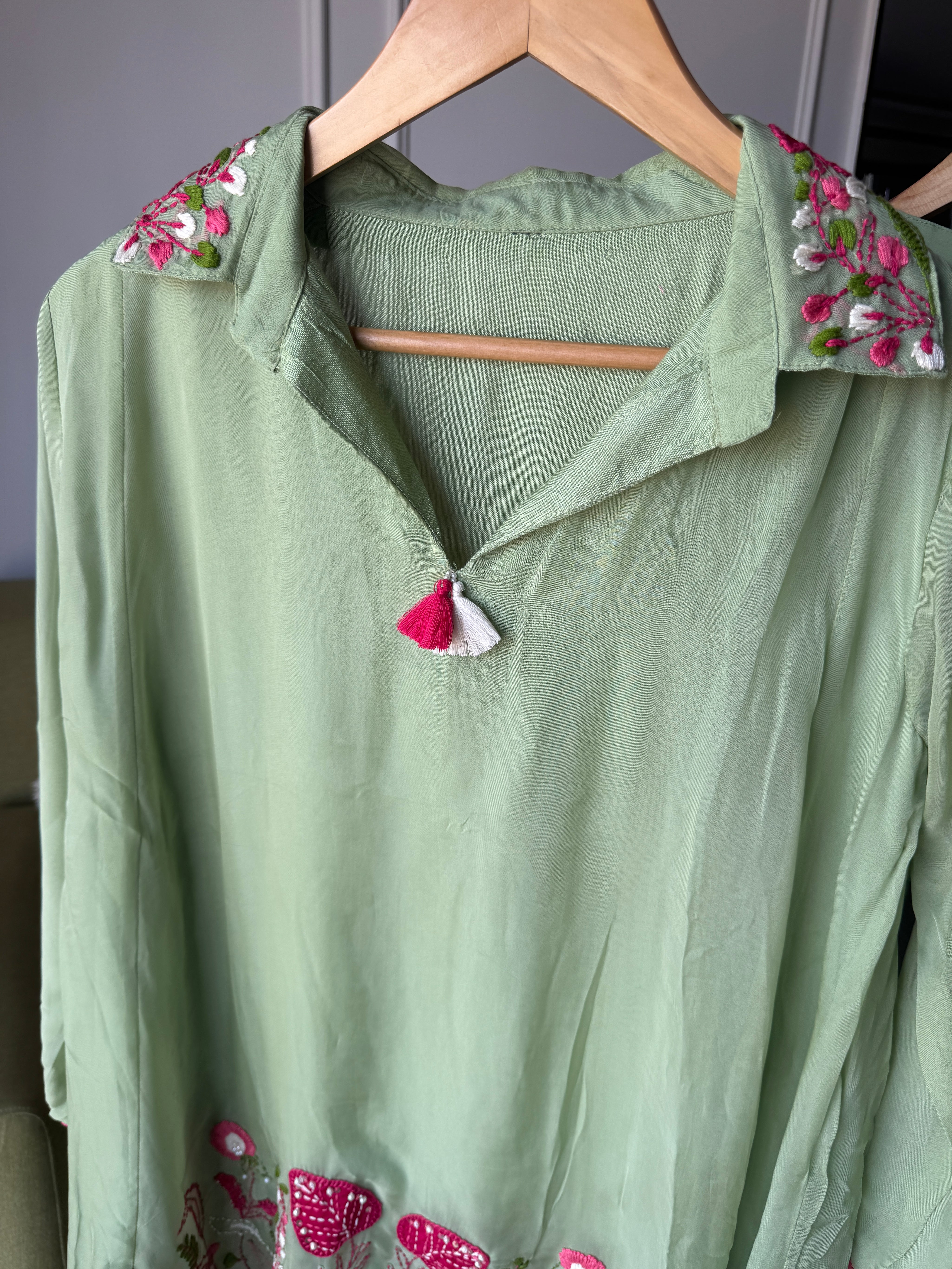 Sonika Embroided Oranganza Coord Set