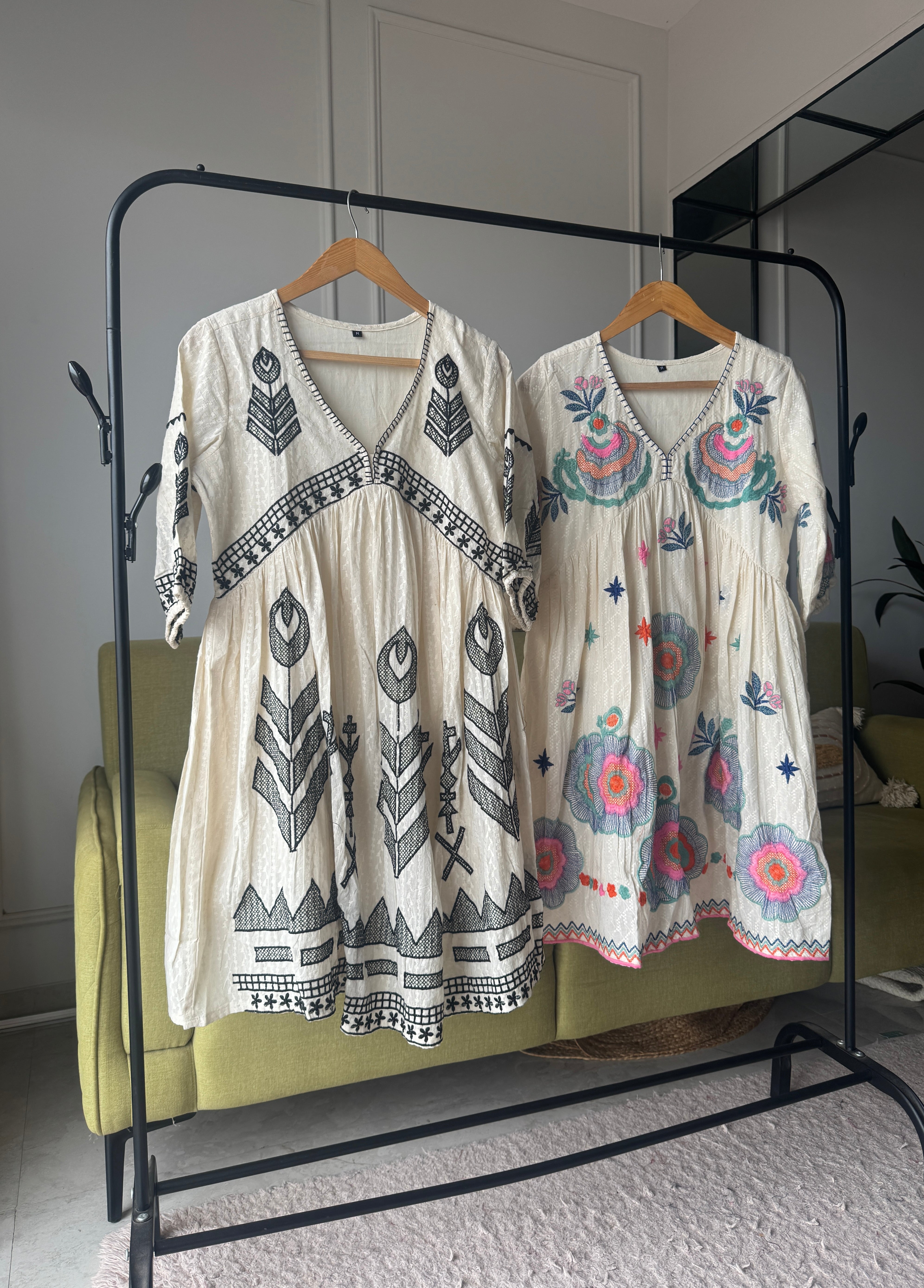 Savita Embroided Short Kurti Set