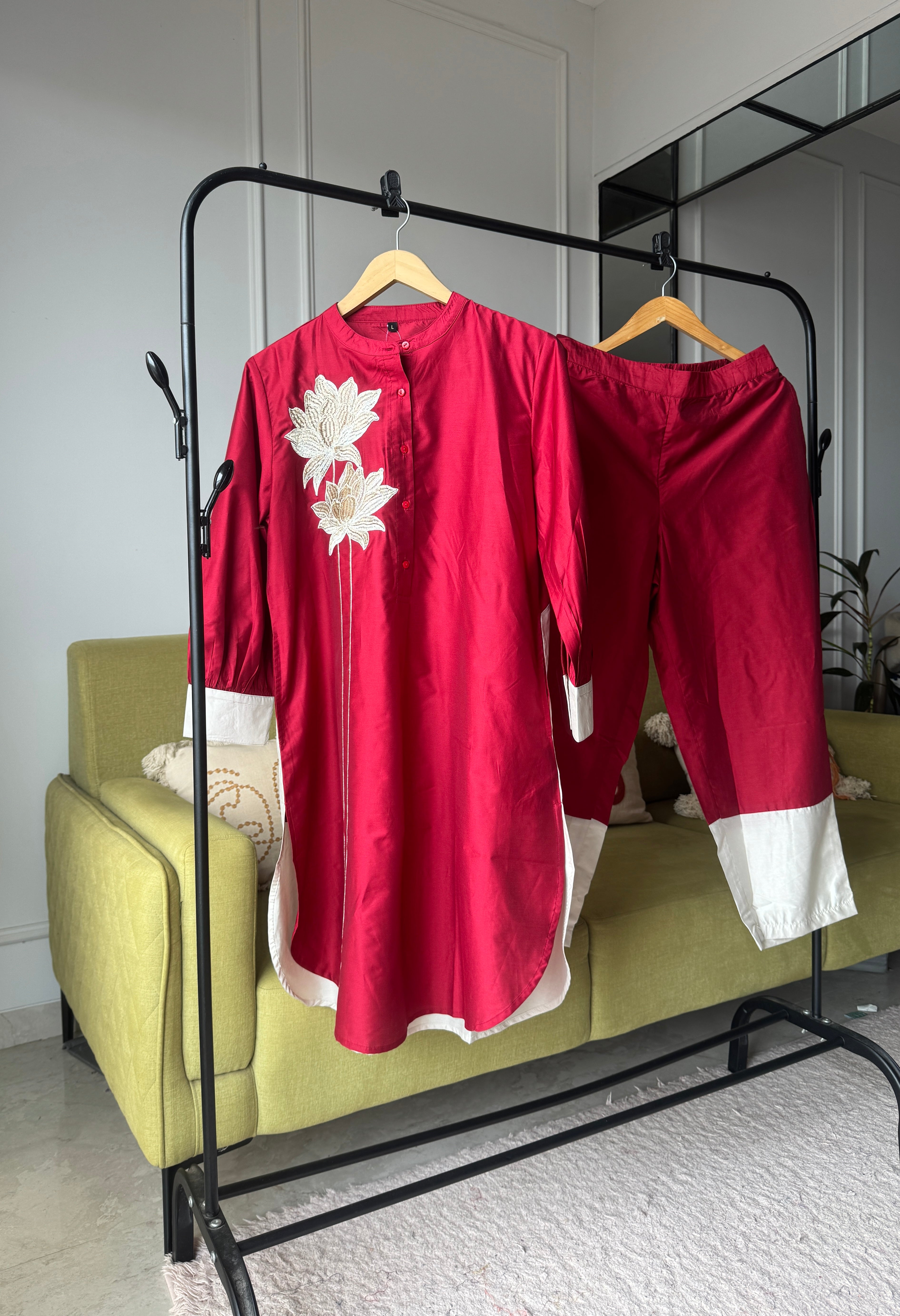 Riya Satin Silk Coord Set