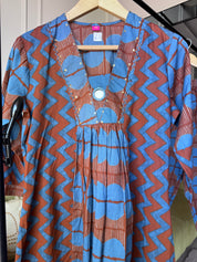 Ravina Abstract Cotton Coords - Blue