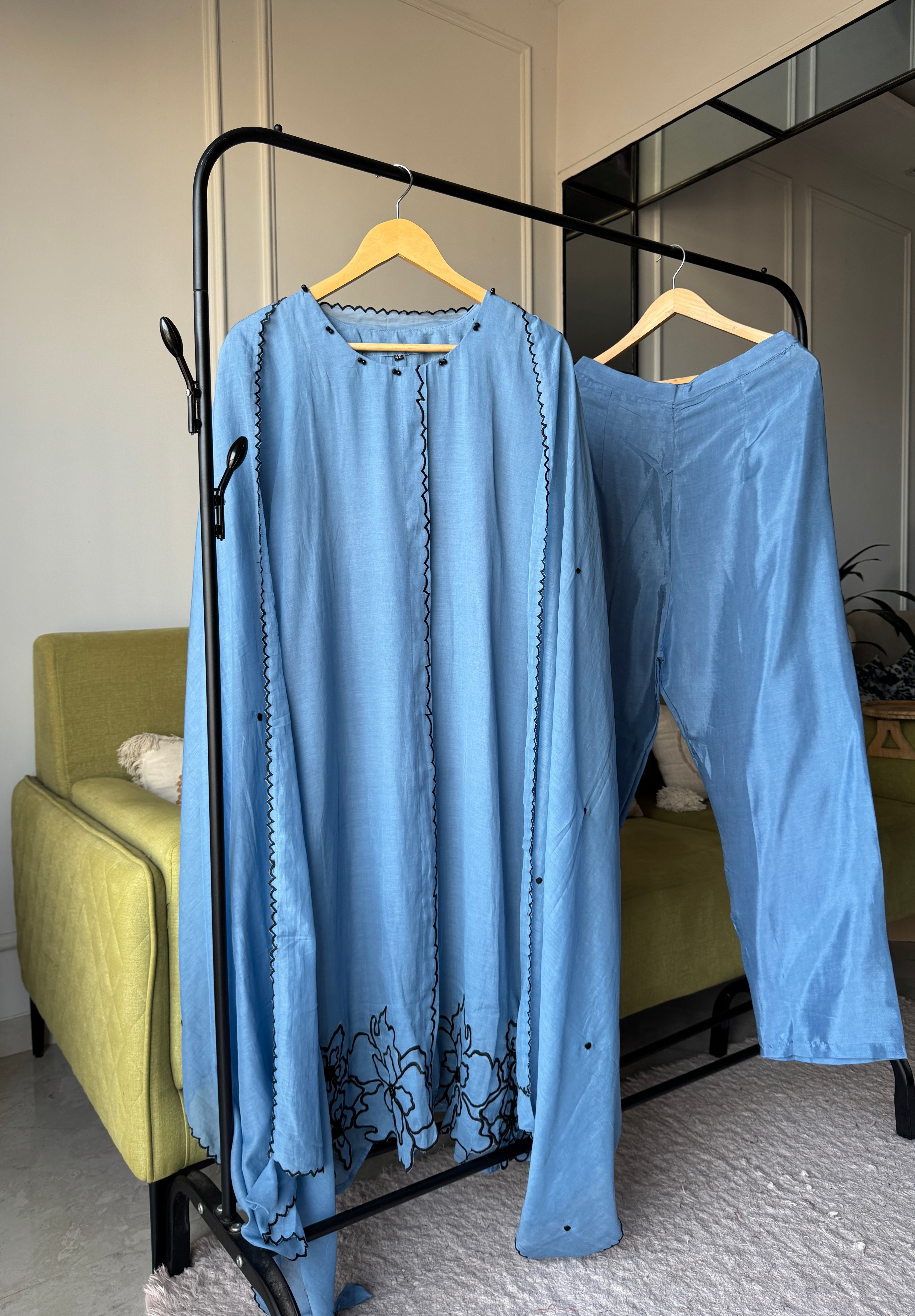 Mani Cut Work Aline Dress