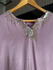 Ragini Chinon Squence Work Kurta With Flared Plazzo Pants