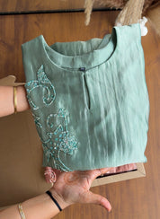 Nisha Handwork Coords- Mint Green