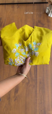 Noor Handwork Padded Blouse With Cowl Skirt And Jacket